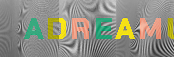 text a dream unfolds on moire pattern